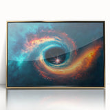 Vibrant Black Hole Wall Art | Space-Themed Canvas Print | Cosmic Decor