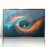 Vibrant Black Hole Wall Art | Space-Themed Canvas Print | Cosmic Decor