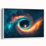 Vibrant Black Hole Wall Art | Space-Themed Canvas Print | Cosmic Decor