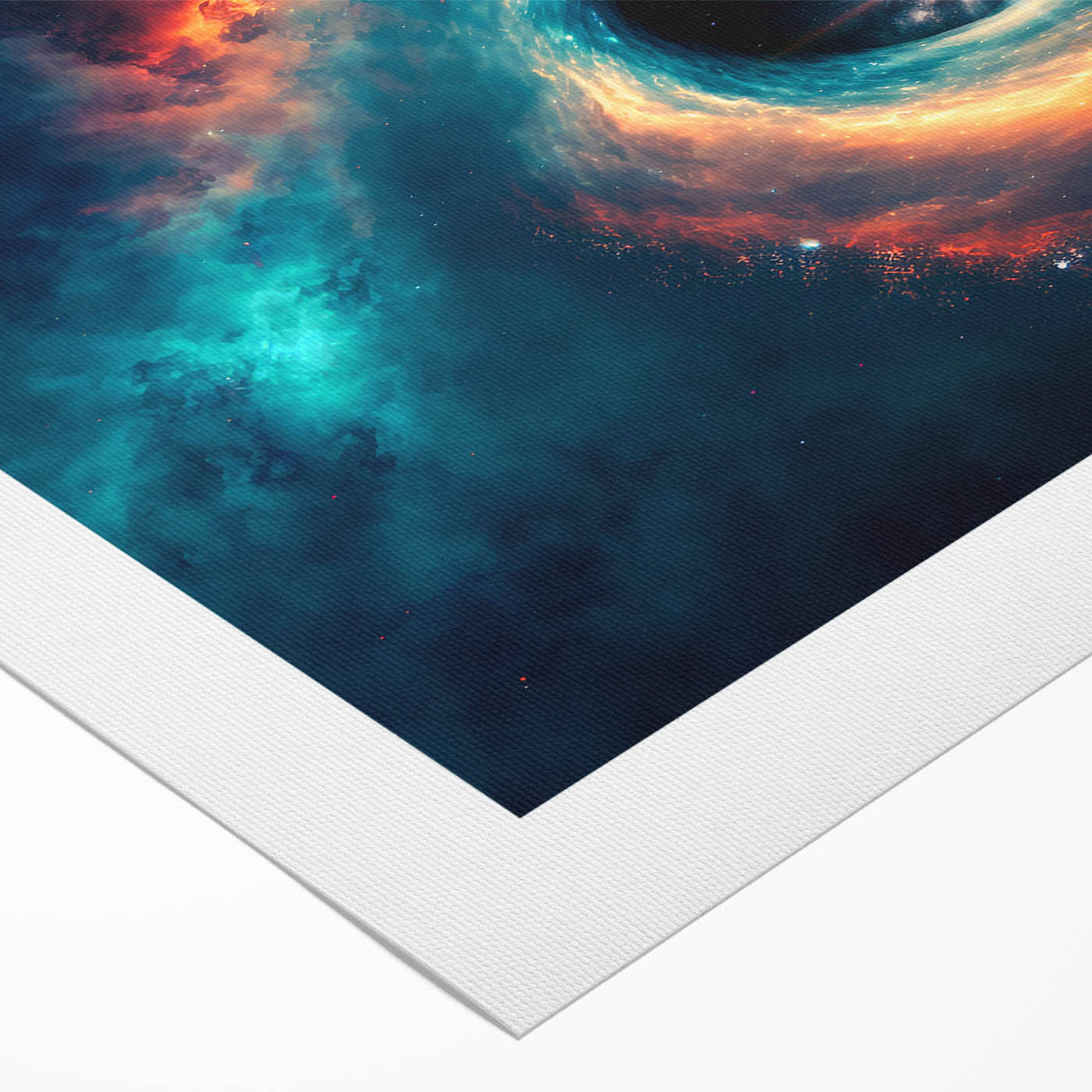 Vibrant Black Hole Wall Art | Space-Themed Canvas Print | Cosmic Decor