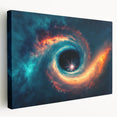 Vibrant Black Hole Wall Art | Space-Themed Canvas Print | Cosmic Decor