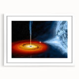 Celestial Black Hole Wall Art | Space-Themed Canvas Print | Cosmic Decor