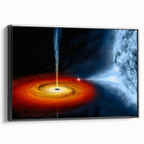 Celestial Black Hole Wall Art | Space-Themed Canvas Print | Cosmic Decor