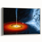 Celestial Black Hole Wall Art | Space-Themed Canvas Print | Cosmic Decor