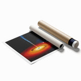 Celestial Black Hole Wall Art | Space-Themed Canvas Print | Cosmic Decor