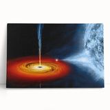 Celestial Black Hole Wall Art | Space-Themed Canvas Print | Cosmic Decor