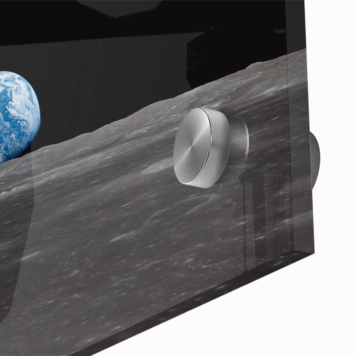 Earthrise Over the Moon Wall Art - Iconic Earth from Space Decor Print