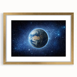 Earth in the Cosmos Wall Art - Stunning Space and Stars Decor Print
