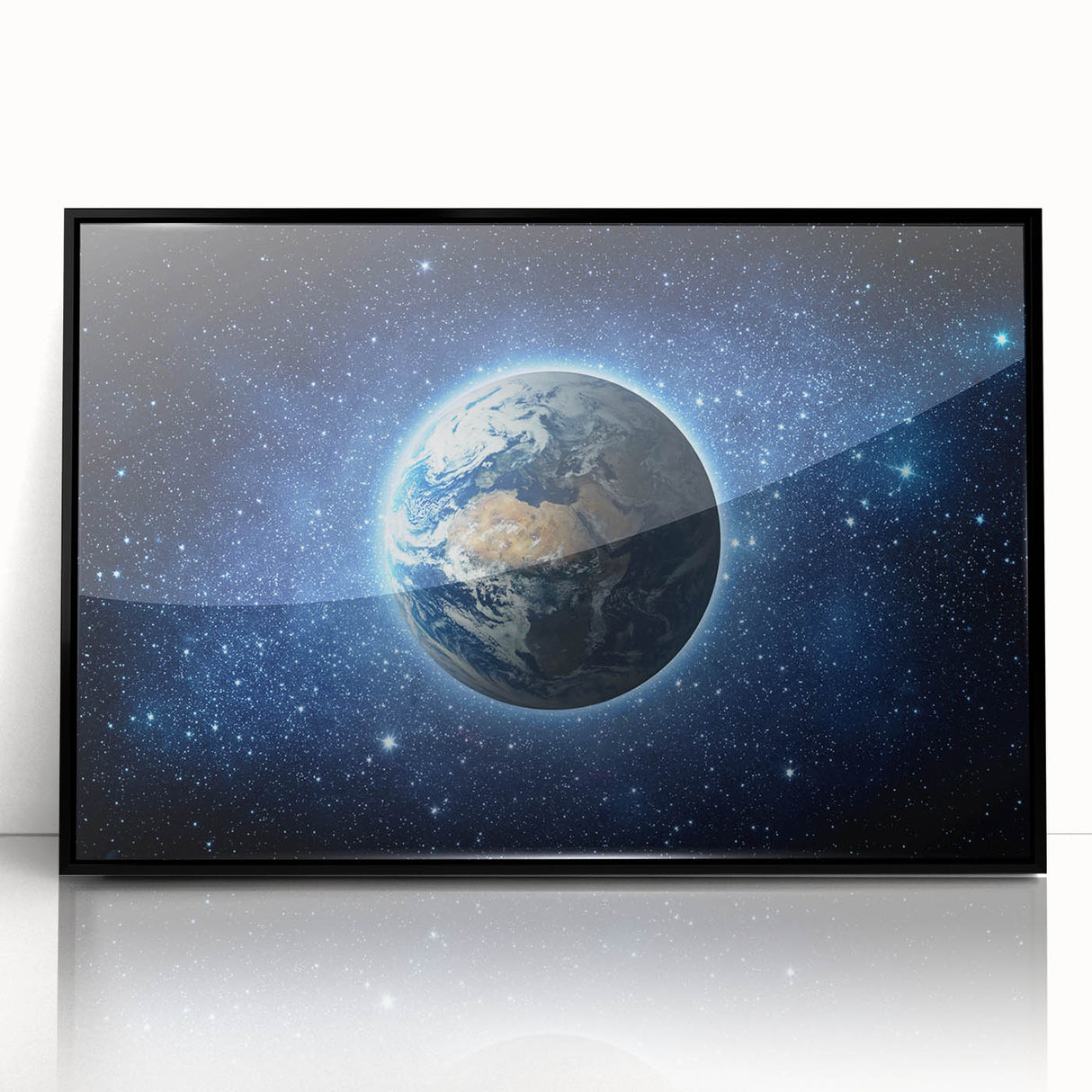 Earth in the Cosmos Wall Art - Stunning Space and Stars Decor Print