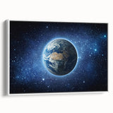 Earth in the Cosmos Wall Art - Stunning Space and Stars Decor Print
