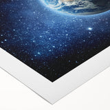 Earth in the Cosmos Wall Art - Stunning Space and Stars Decor Print