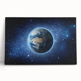Earth in the Cosmos Wall Art - Stunning Space and Stars Decor Print