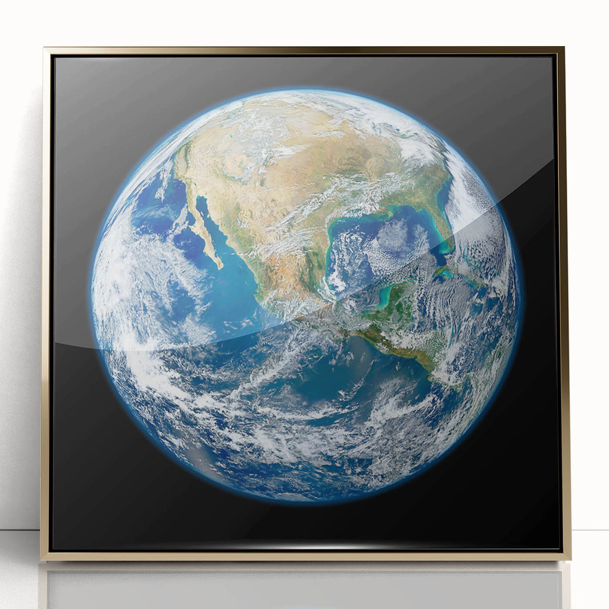 Earth from Space Wall Art - Stunning North America View Decor Print