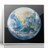 Earth from Space Wall Art - Stunning North America View Decor Print