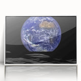 Earth and Moon Wall Art - Stunning View of Earth from the Lunar Surface