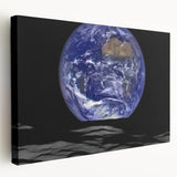 Earth and Moon Wall Art - Stunning View of Earth from the Lunar Surface