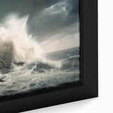 Stormy Lighthouse and Crashing Waves - Earthy Phenomena Wall Art Print