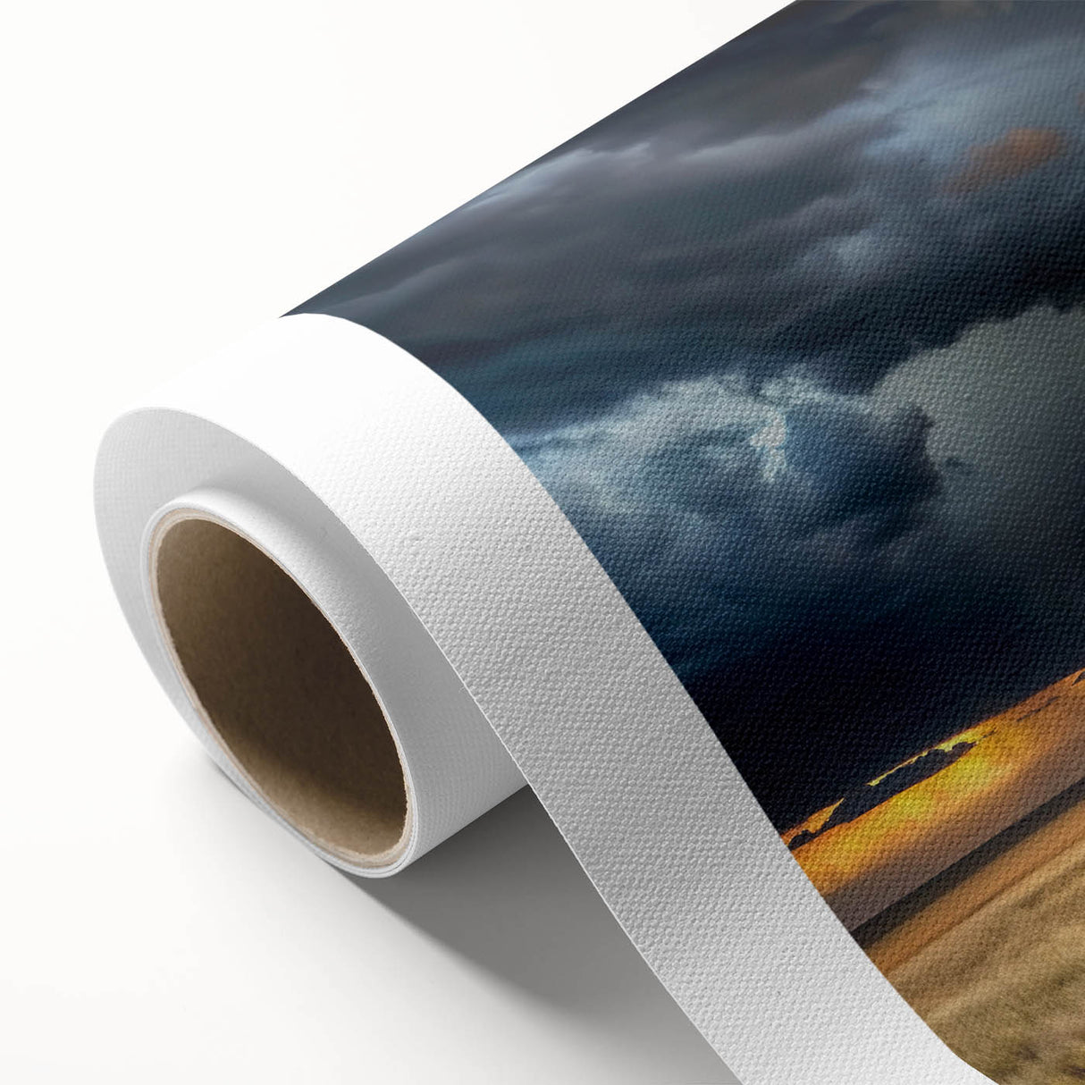 Tornado with Lightning in Rural Landscape - Earthy Phenomena Wall Art