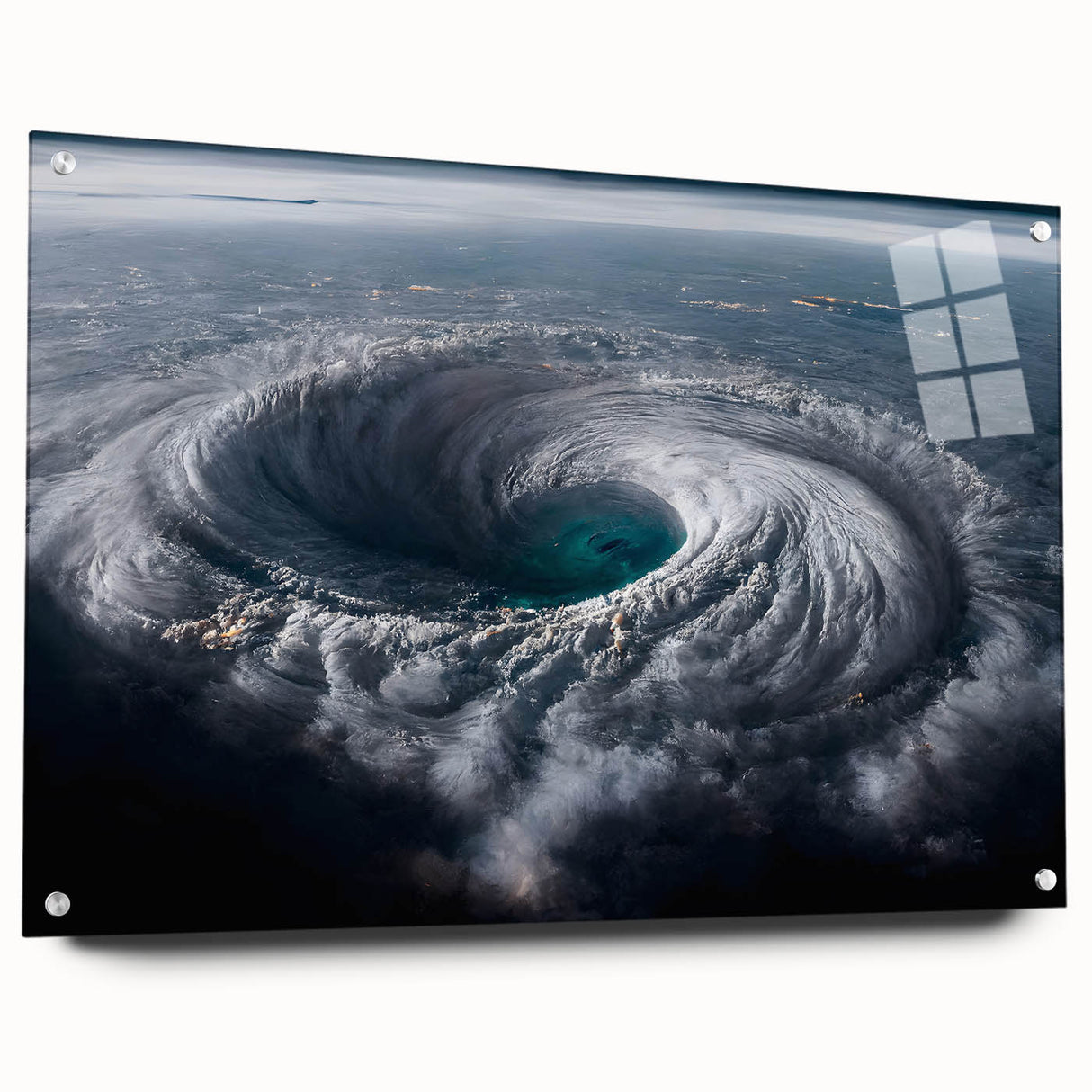 Cyclone Eye from Space - Earth and Space Phenomena Wall Art Print