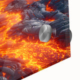 Molten Lava Flowing Over Volcanic Rock - Earth Phenomena Wall Art Print