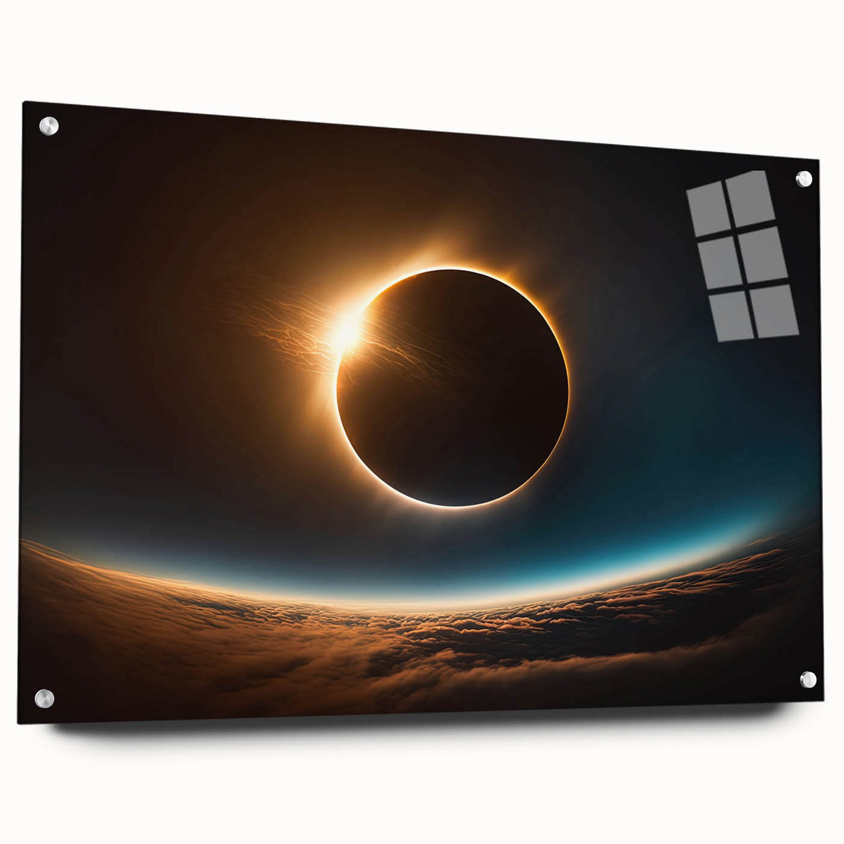 Stunning Solar Eclipse Wall Art – Space-Themed Eclipse Canvas Print