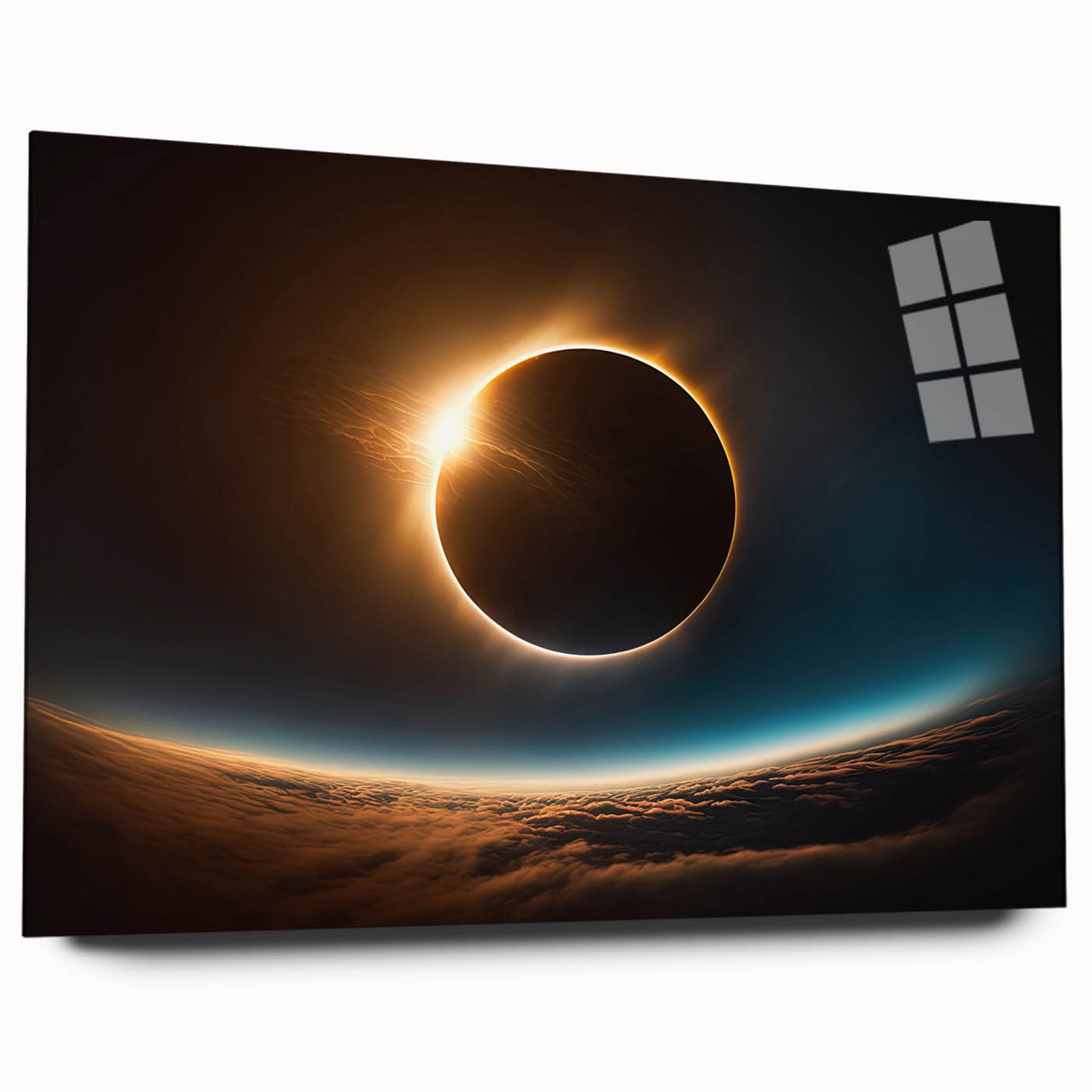 Stunning Solar Eclipse Wall Art – Space-Themed Eclipse Canvas Print