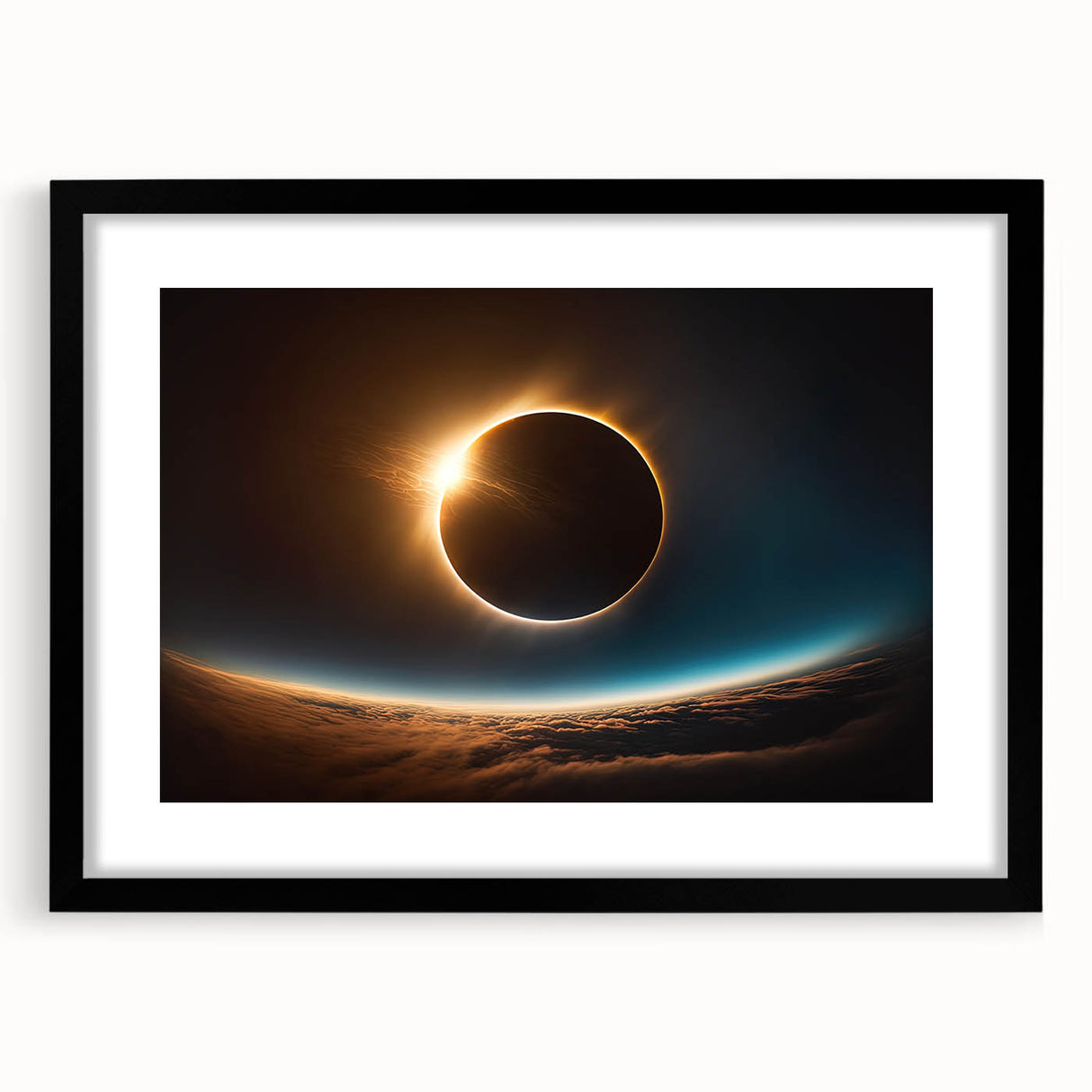 Stunning Solar Eclipse Wall Art – Space-Themed Eclipse Canvas Print