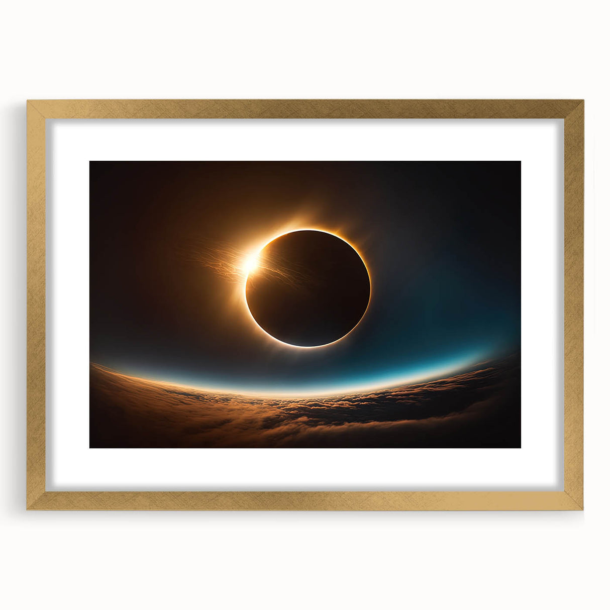 Stunning Solar Eclipse Wall Art – Space-Themed Eclipse Canvas Print
