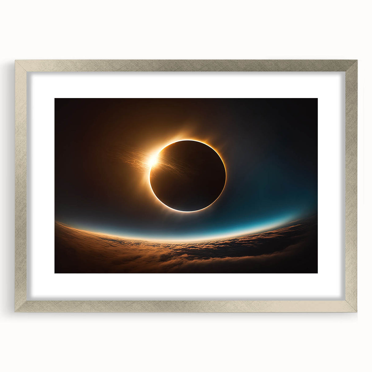 Stunning Solar Eclipse Wall Art – Space-Themed Eclipse Canvas Print