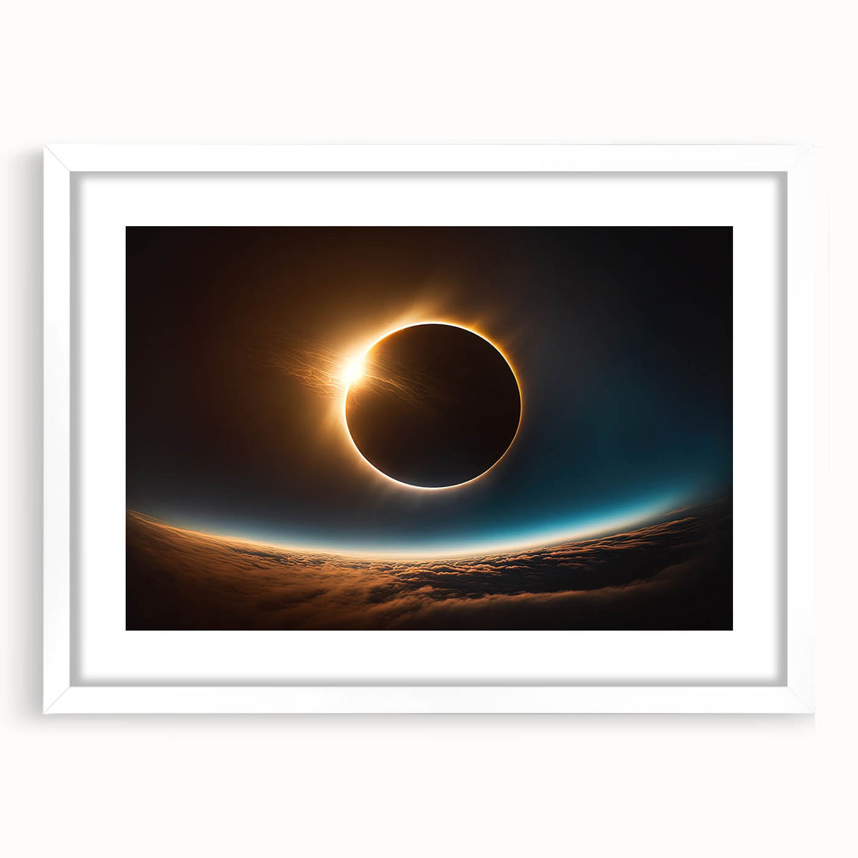 Stunning Solar Eclipse Wall Art – Space-Themed Eclipse Canvas Print