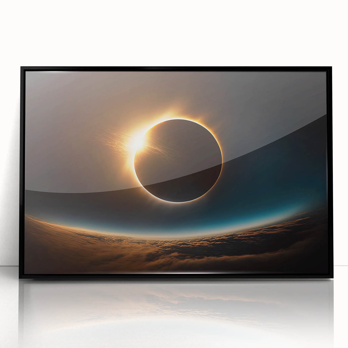 Stunning Solar Eclipse Wall Art – Space-Themed Eclipse Canvas Print