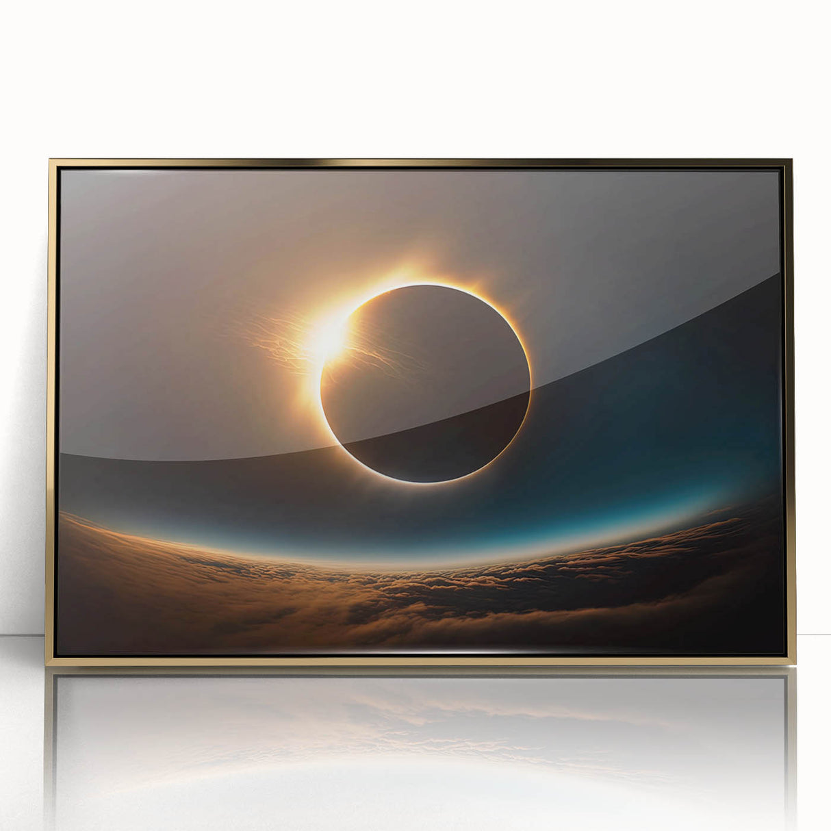 Stunning Solar Eclipse Wall Art – Space-Themed Eclipse Canvas Print