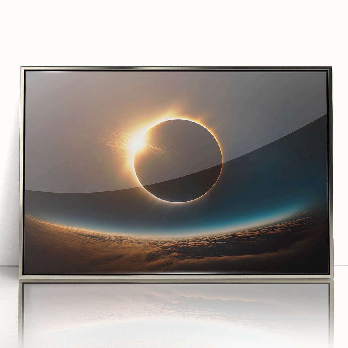 Stunning Solar Eclipse Wall Art – Space-Themed Eclipse Canvas Print