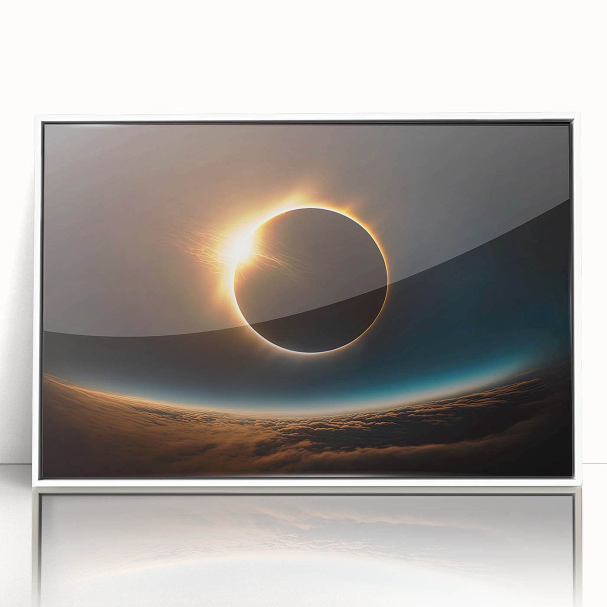 Stunning Solar Eclipse Wall Art – Space-Themed Eclipse Canvas Print