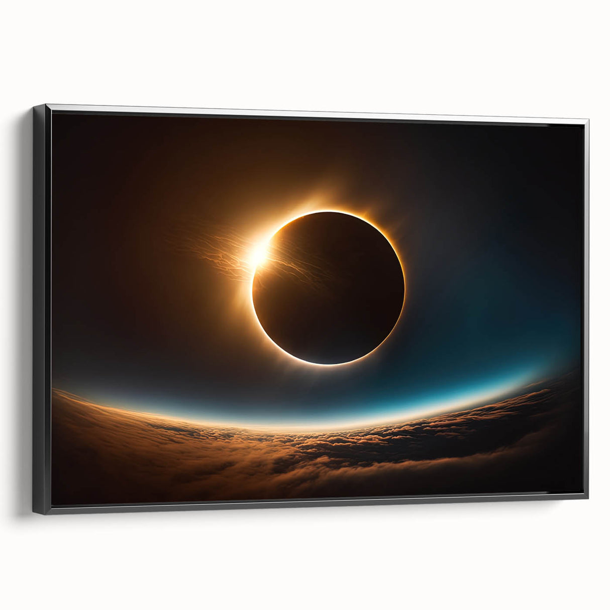 Stunning Solar Eclipse Wall Art – Space-Themed Eclipse Canvas Print