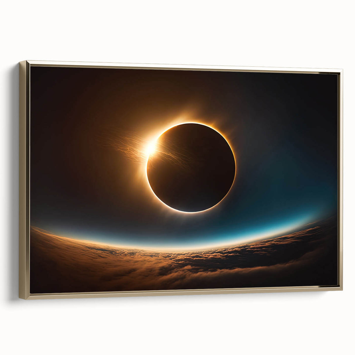 Stunning Solar Eclipse Wall Art – Space-Themed Eclipse Canvas Print