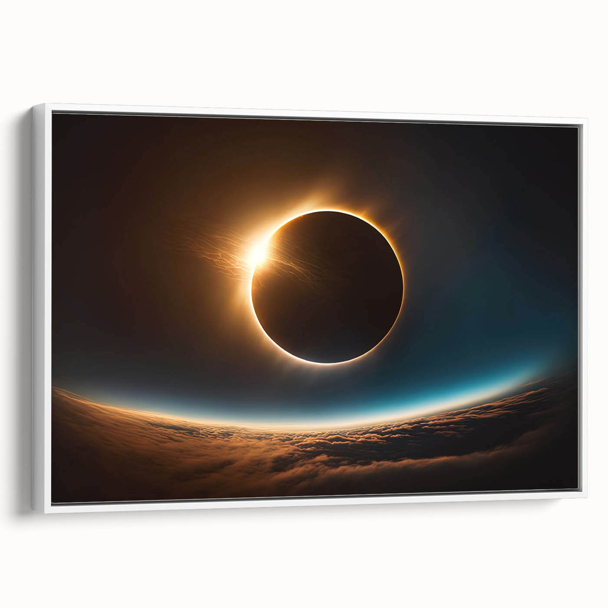 Stunning Solar Eclipse Wall Art – Space-Themed Eclipse Canvas Print