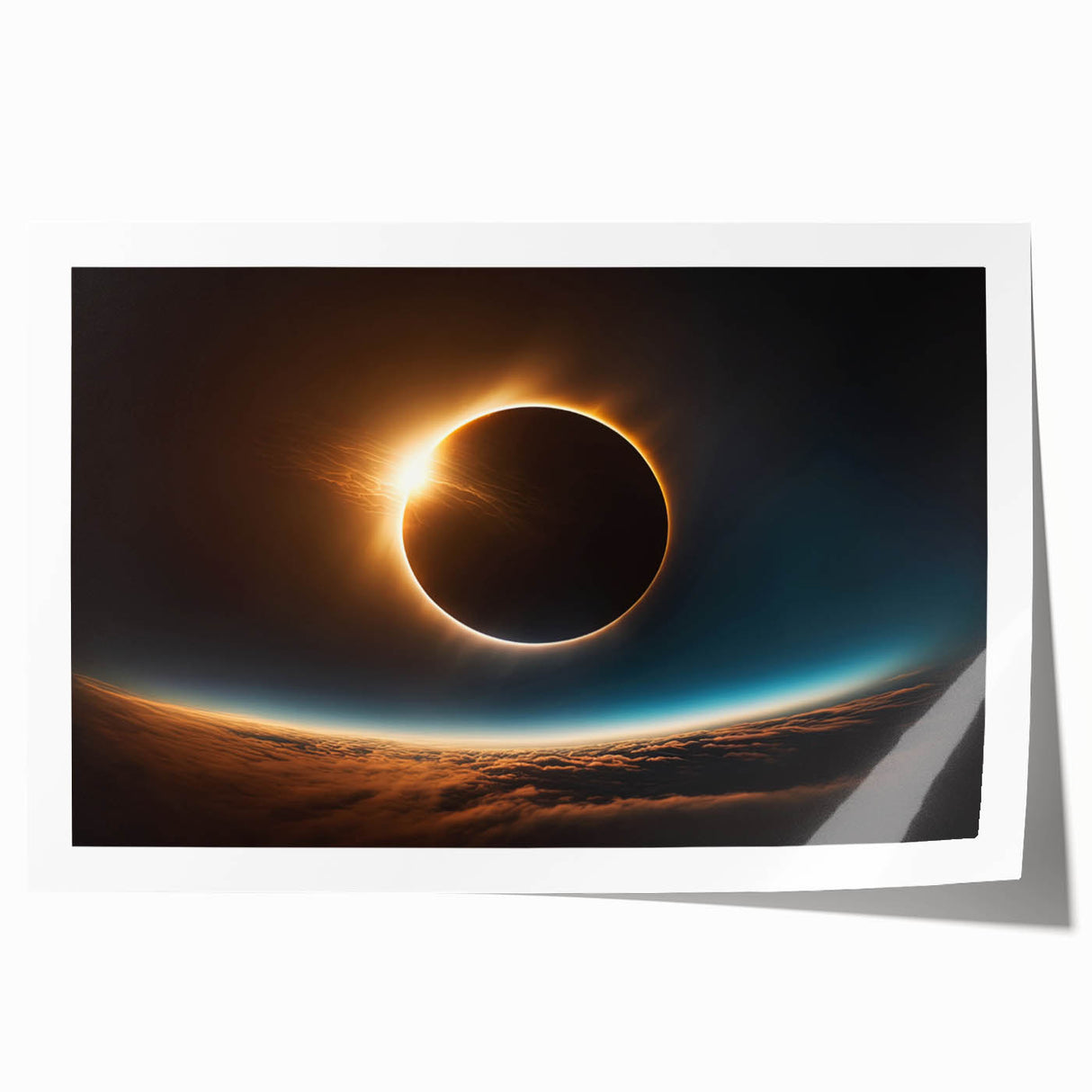 Stunning Solar Eclipse Wall Art – Space-Themed Eclipse Canvas Print