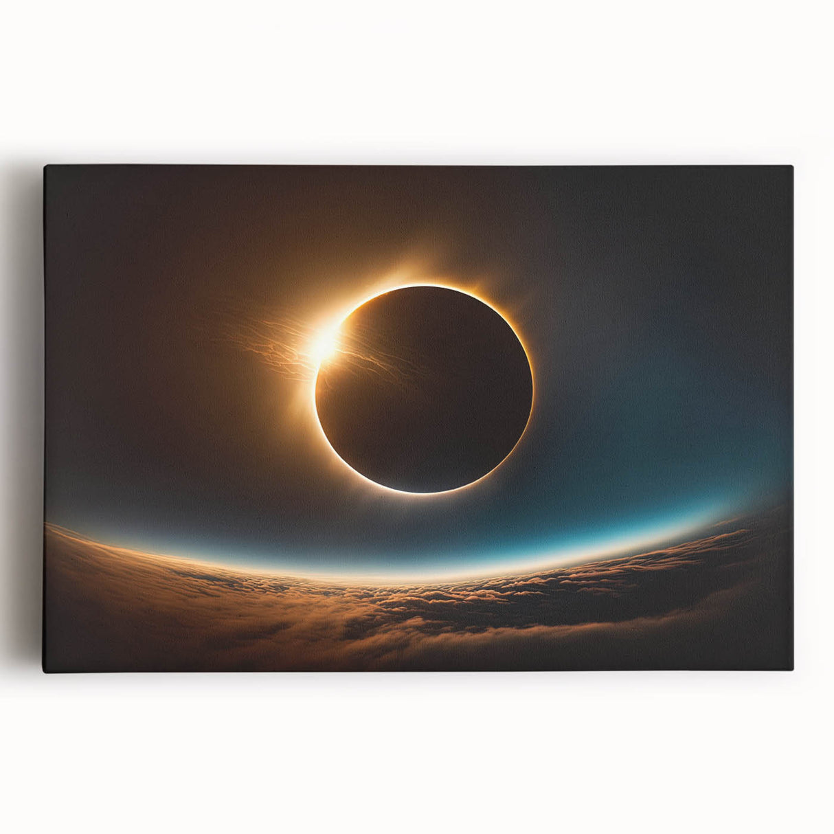 Stunning Solar Eclipse Wall Art – Space-Themed Eclipse Canvas Print