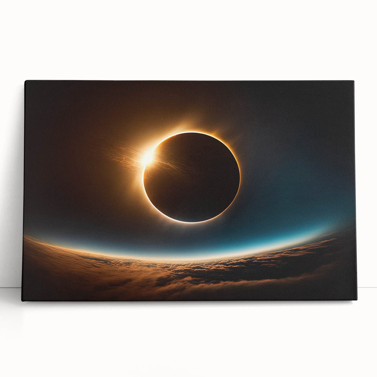 Stunning Solar Eclipse Wall Art – Space-Themed Eclipse Canvas Print