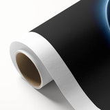 Cosmic Solar Eclipse Wall Art – Black and Blue Eclipse Canvas Print