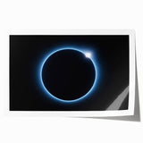 Cosmic Solar Eclipse Wall Art – Black and Blue Eclipse Canvas Print