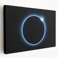 Cosmic Solar Eclipse Wall Art – Black and Blue Eclipse Canvas Print