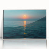 Ocean Eclipse Wall Art – Stunning Solar Eclipse Over Water Canvas Print