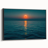 Ocean Eclipse Wall Art – Stunning Solar Eclipse Over Water Canvas Print
