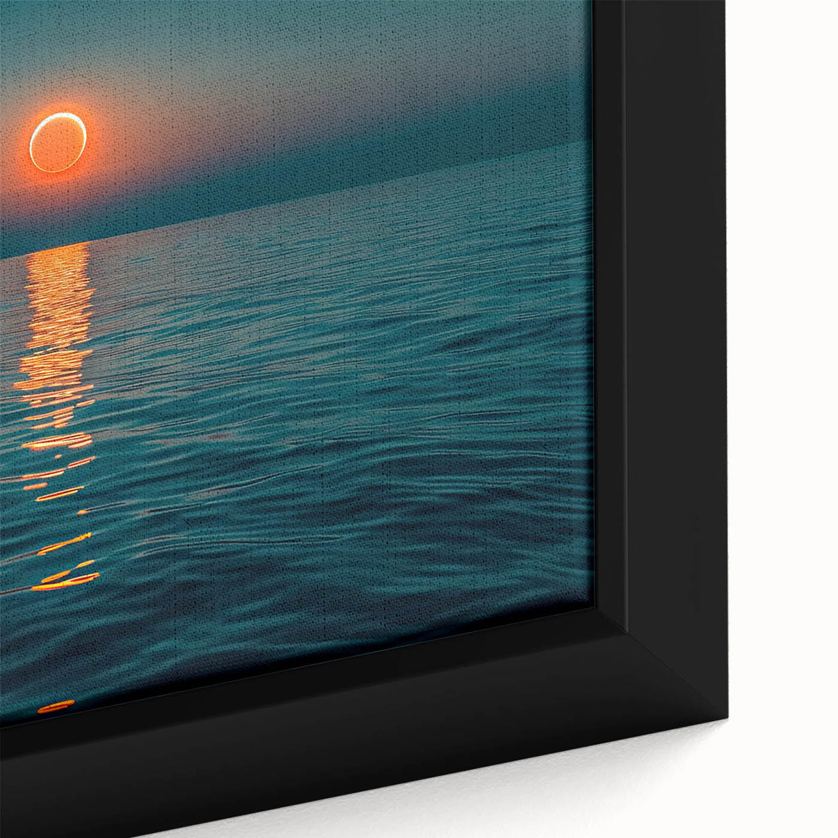 Ocean Eclipse Wall Art – Stunning Solar Eclipse Over Water Canvas Print