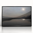 Serene Solar Eclipse Wall Art – Mountain and Lake Eclipse Canvas Print