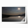 Serene Solar Eclipse Wall Art – Mountain and Lake Eclipse Canvas Print