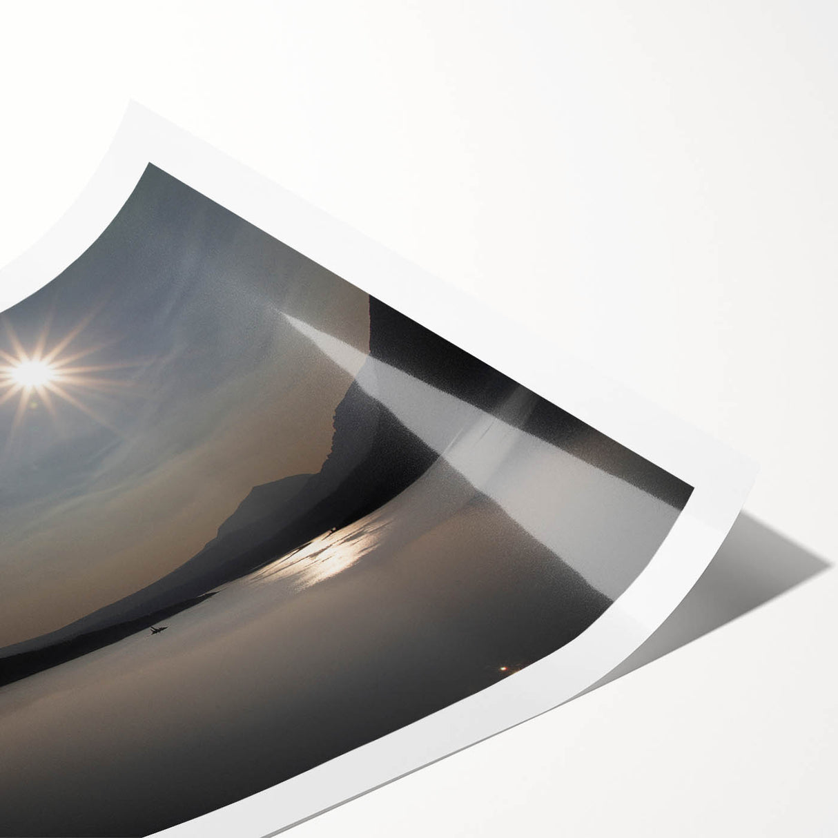 Serene Solar Eclipse Wall Art – Mountain and Lake Eclipse Canvas Print