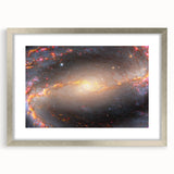 Barred Spiral Galaxy Wall Art: Vibrant Cosmic Nebula & Space Prints